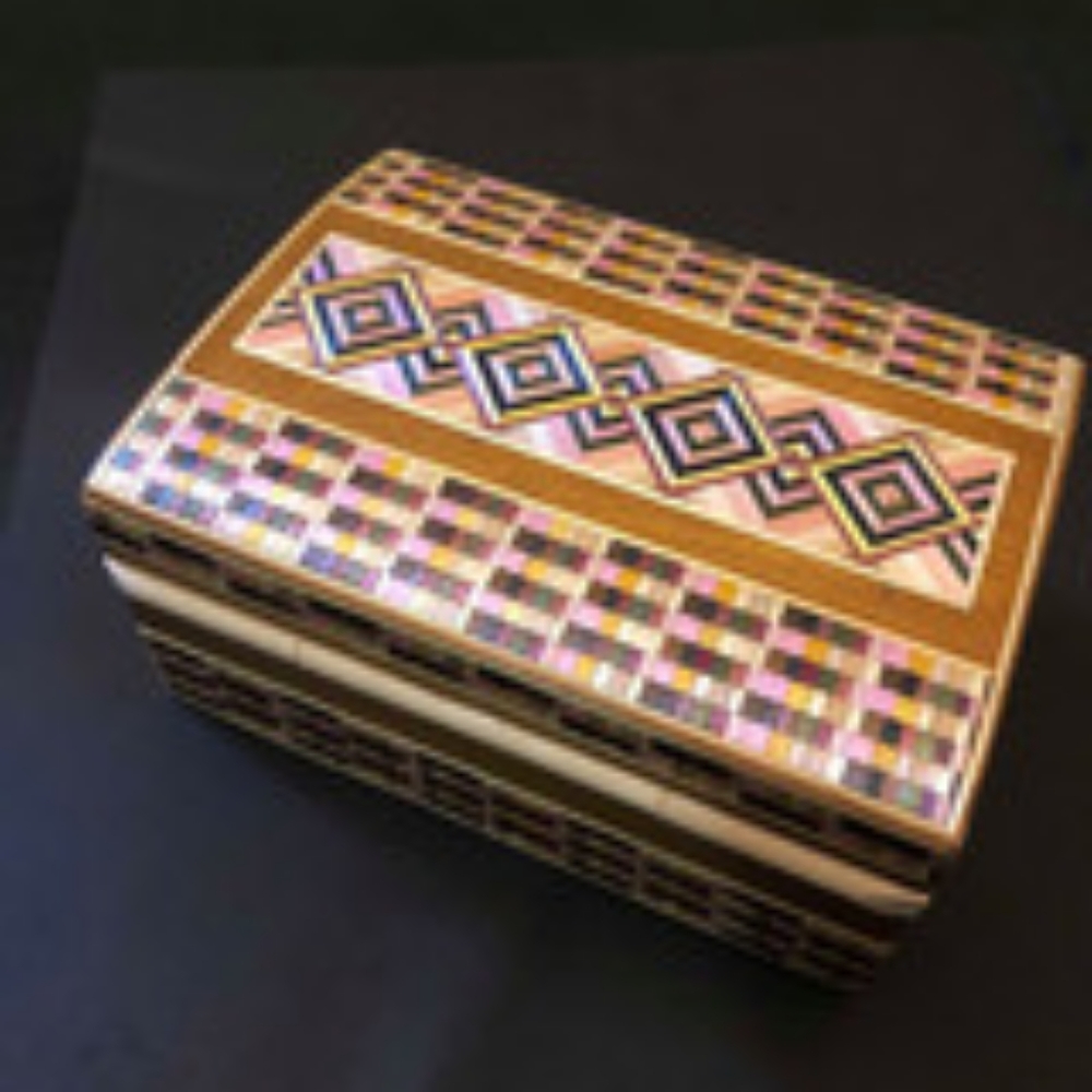 USSR Vintage Wooden Multi Color Trinket Box - Picture 5 of 7